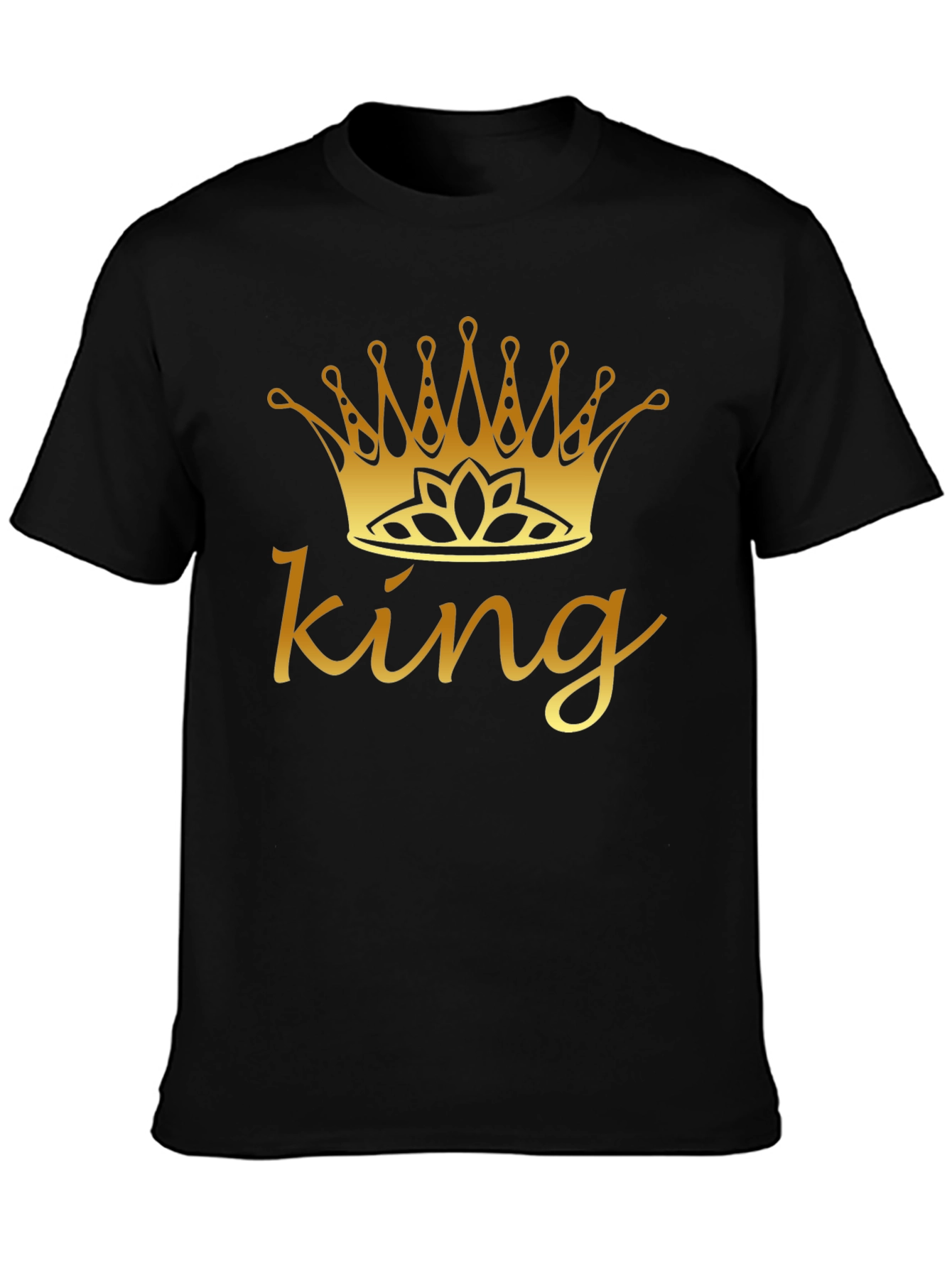 King Crown Graphic Tee - Black Cotton Shirt