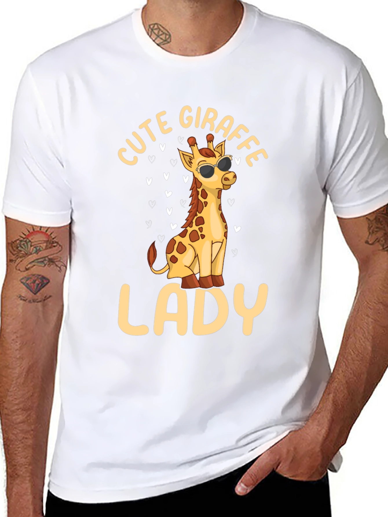Cute Giraffe Lady T-Shirt - Stylish & Fun!