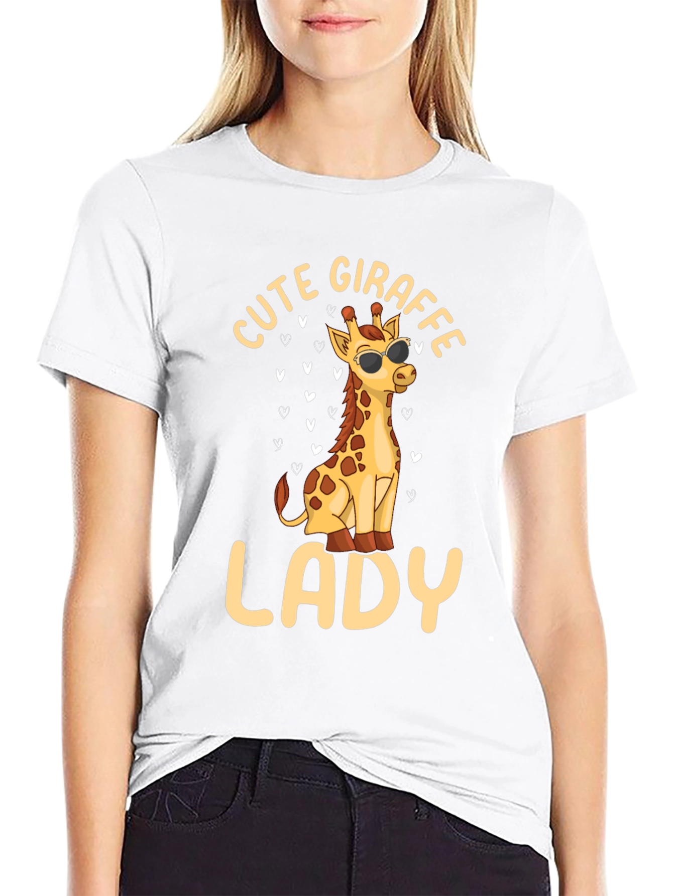 Cute Giraffe Lady T-Shirt - Stylish & Fun!