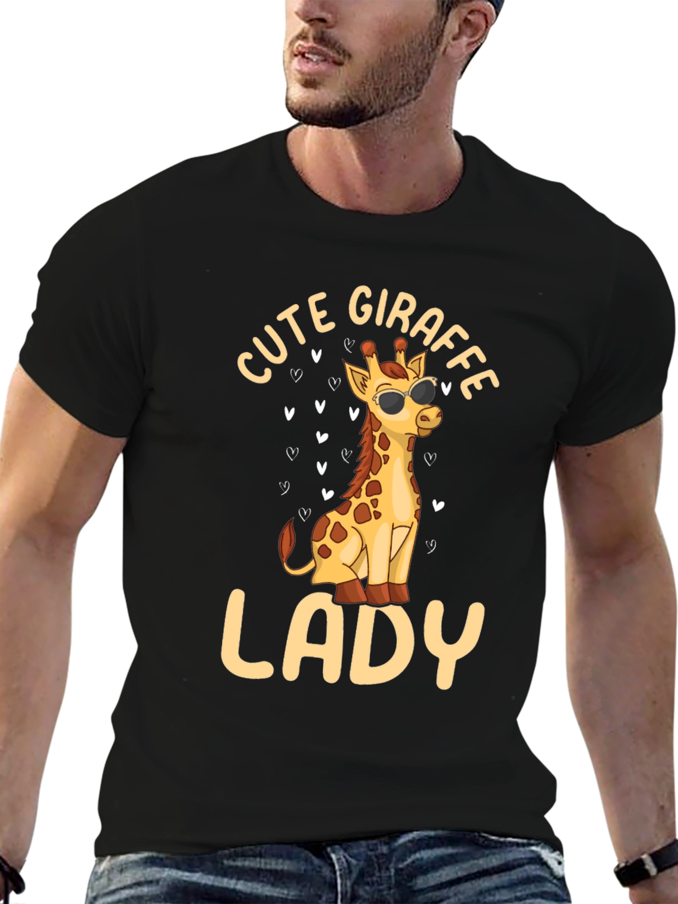 Cute Giraffe Lady T-Shirt - Stylish & Fun!