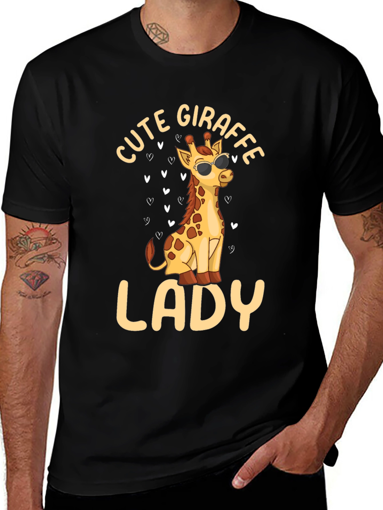 Cute Giraffe Lady T-Shirt - Stylish & Fun!