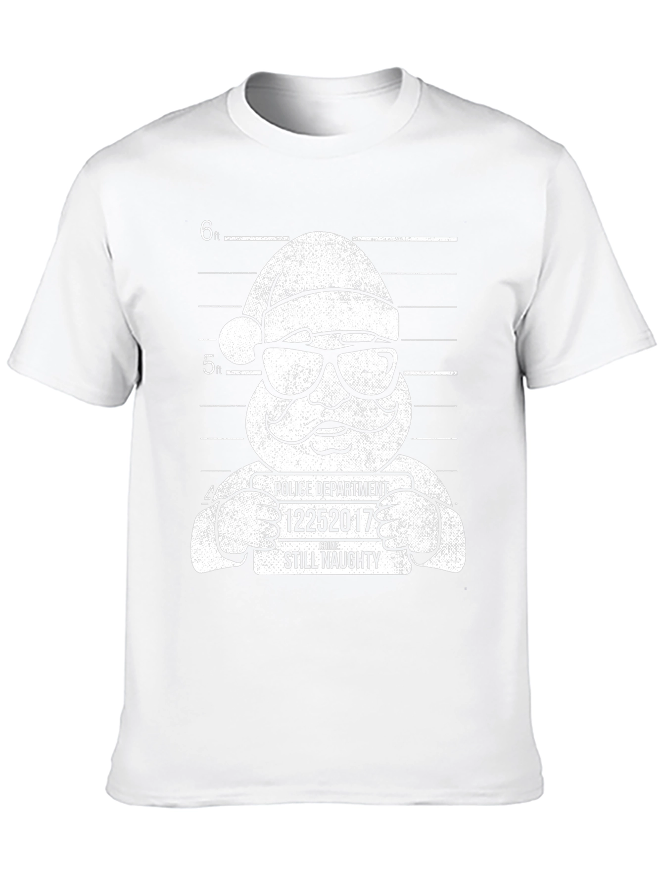 Naughty Santa Mugshot T-Shirt - Holiday Humor