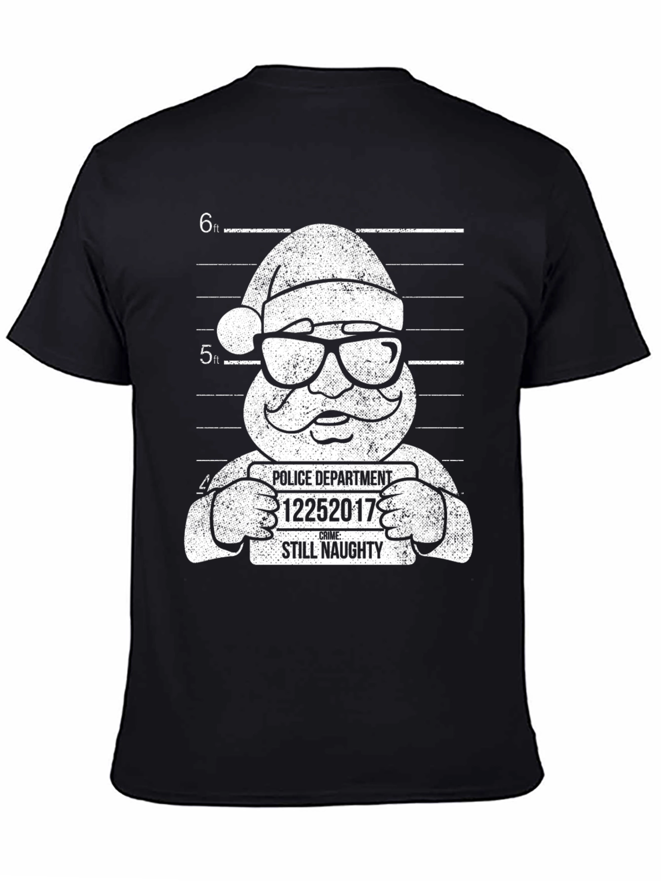 Naughty Santa Mugshot T-Shirt - Holiday Humor