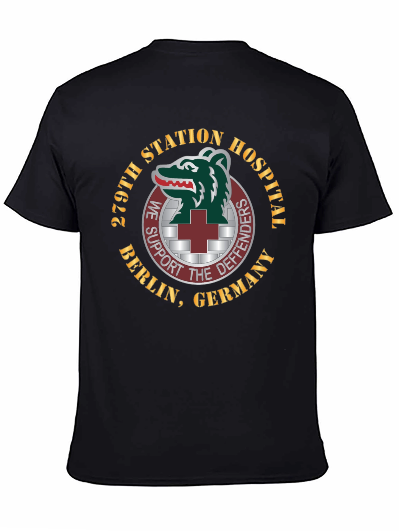 279th Station Hospital Berlin Germany Black T-Shirt