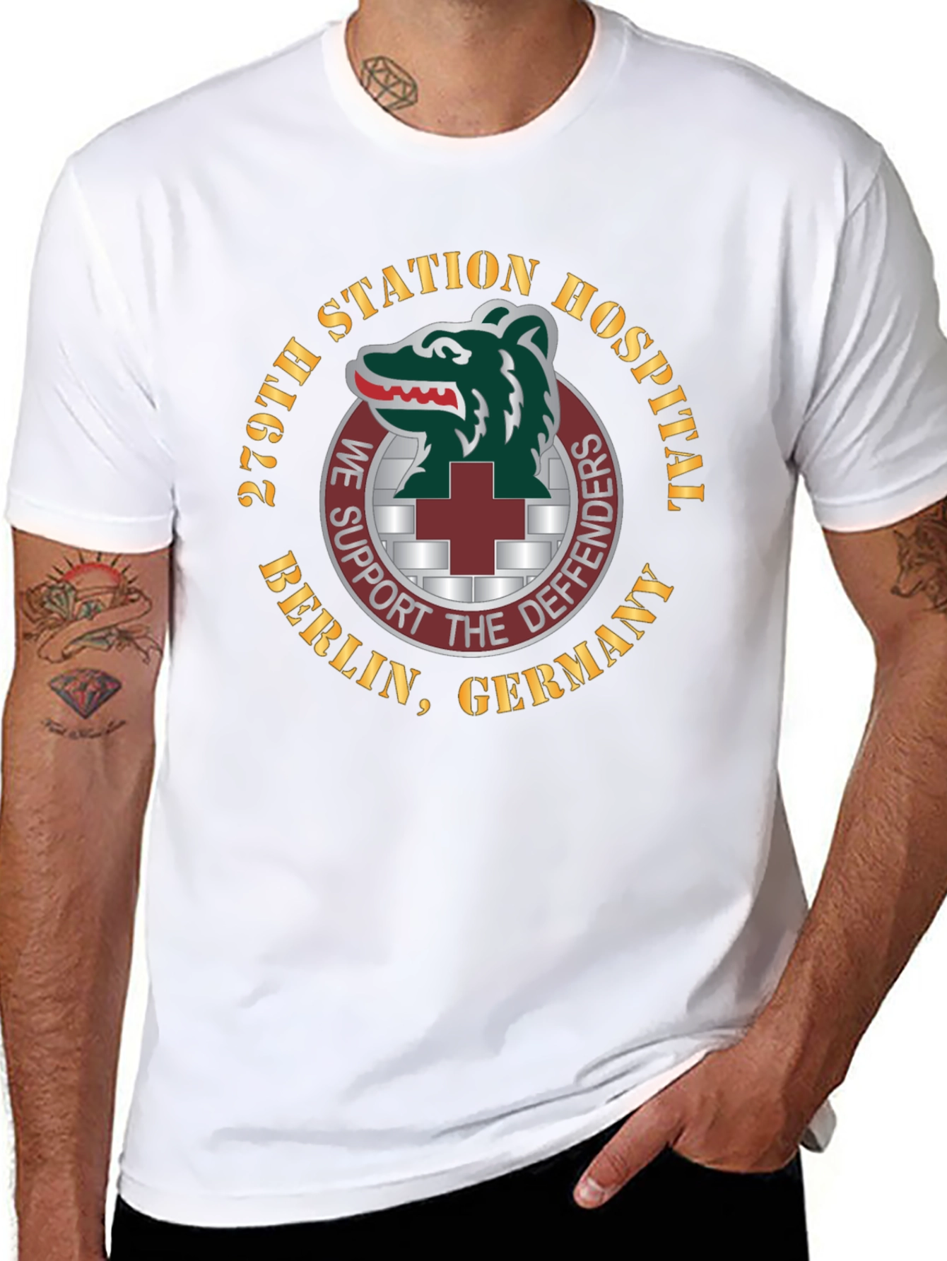 279th Station Hospital Berlin Germany Black T-Shirt