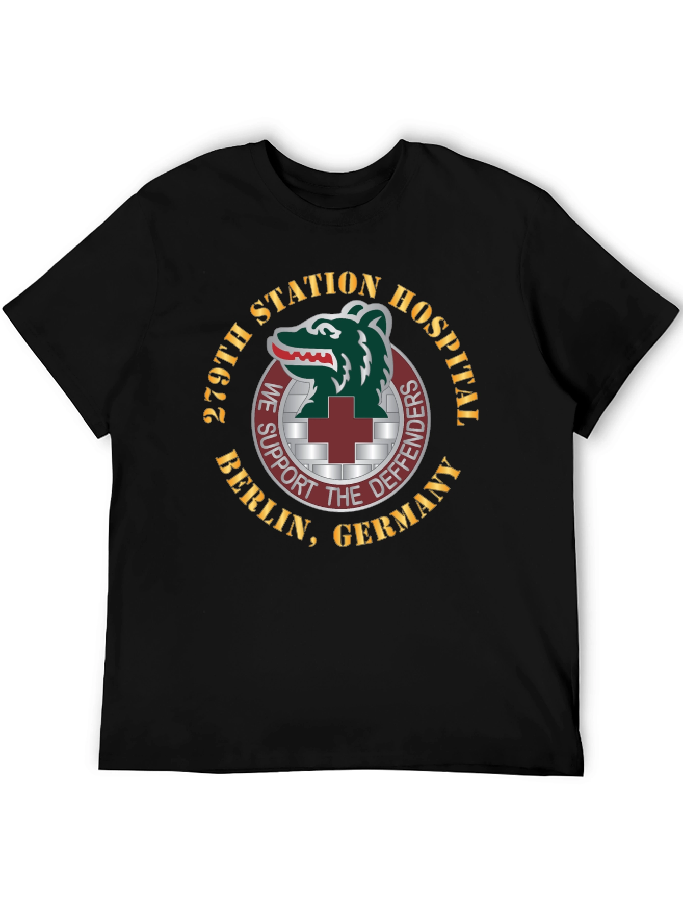 279th Station Hospital Berlin Germany Black T-Shirt