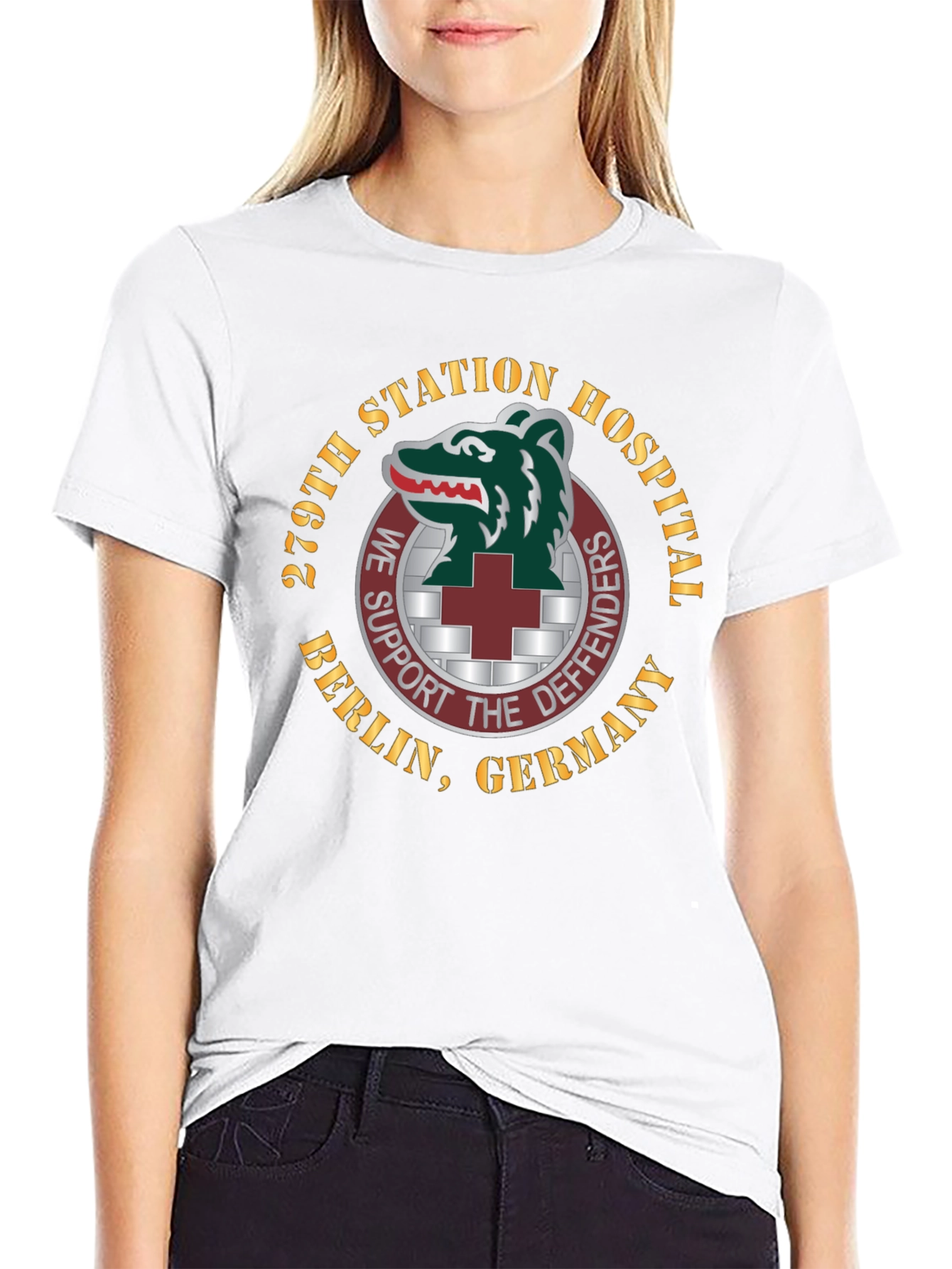 279th Station Hospital Berlin Germany Black T-Shirt