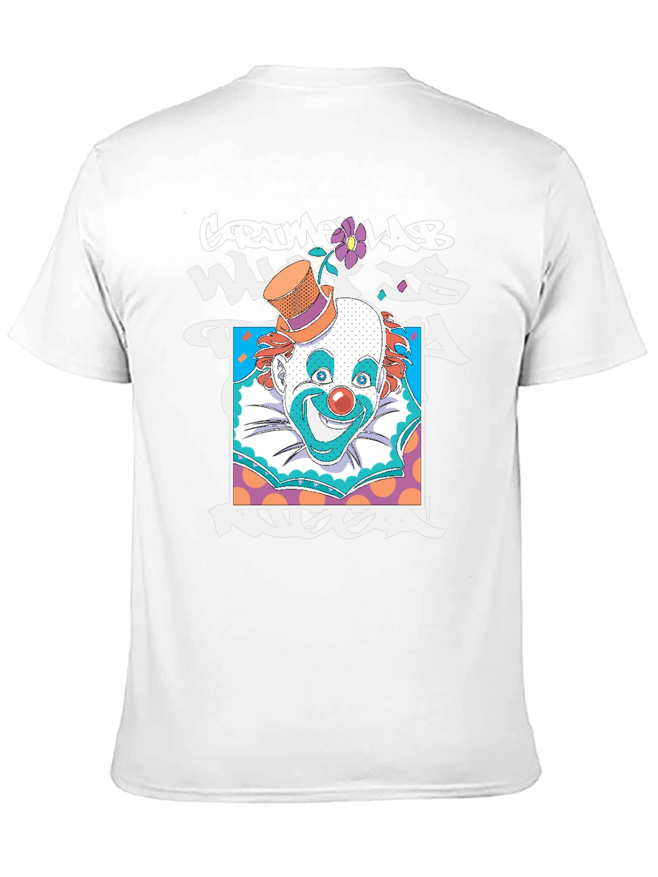 Clown Graphic Print Black T-Shirt