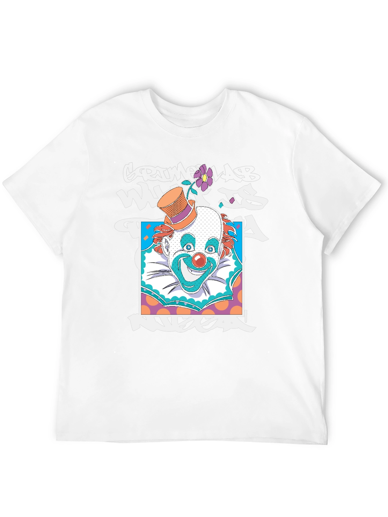 Clown Graphic Print Black T-Shirt