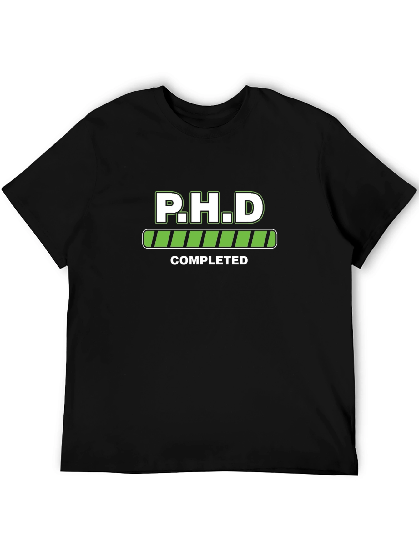 PHD Completed Black T-Shirt Graduation Gift