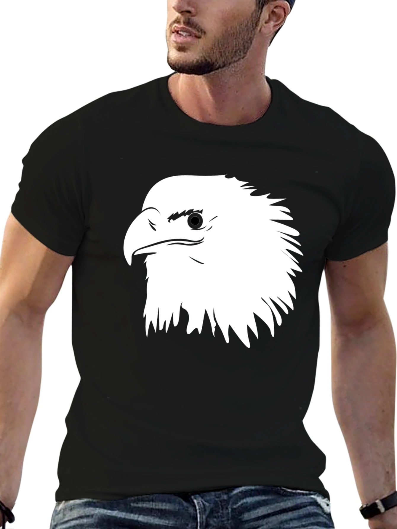Eagle Graphic T-Shirt - Black Cotton Tee