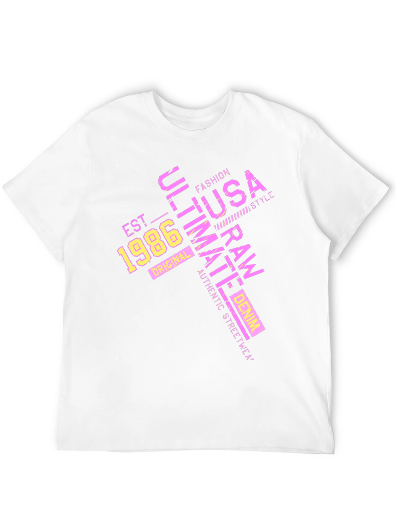 Retro USA Graphic Tee - Est. 1986 Black T-Shirt