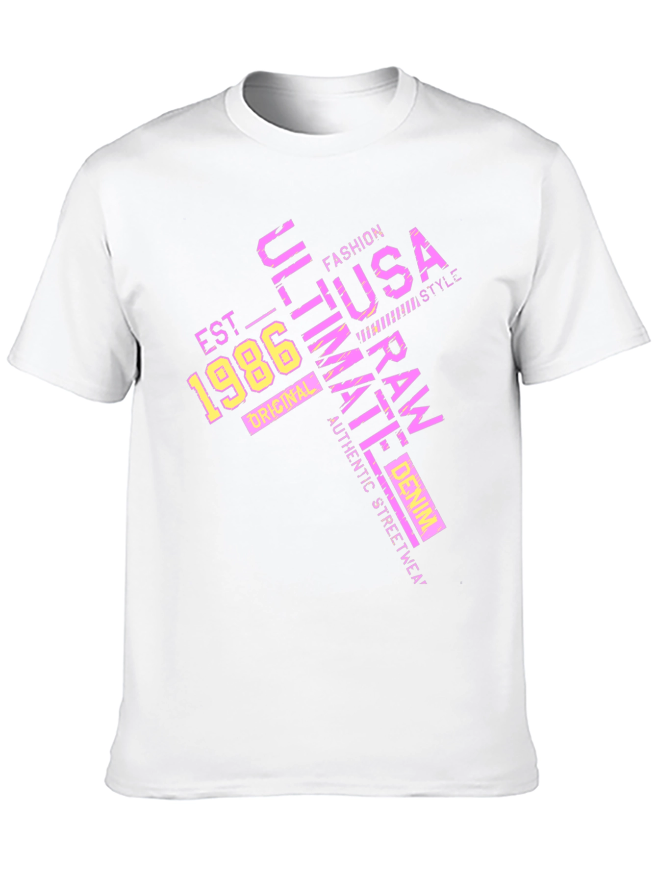 Retro USA Graphic Tee - Est. 1986 Black T-Shirt