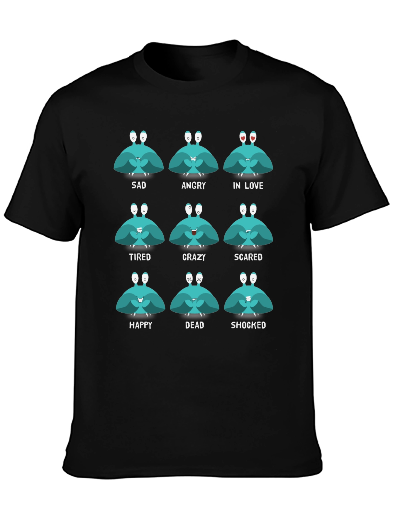 Funny Moods Crab Graphic Black T-Shirt