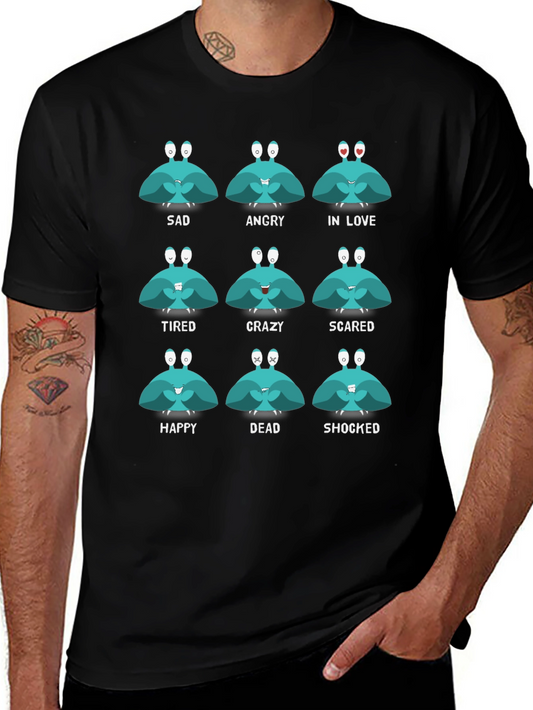 Funny Moods Crab Graphic Black T-Shirt