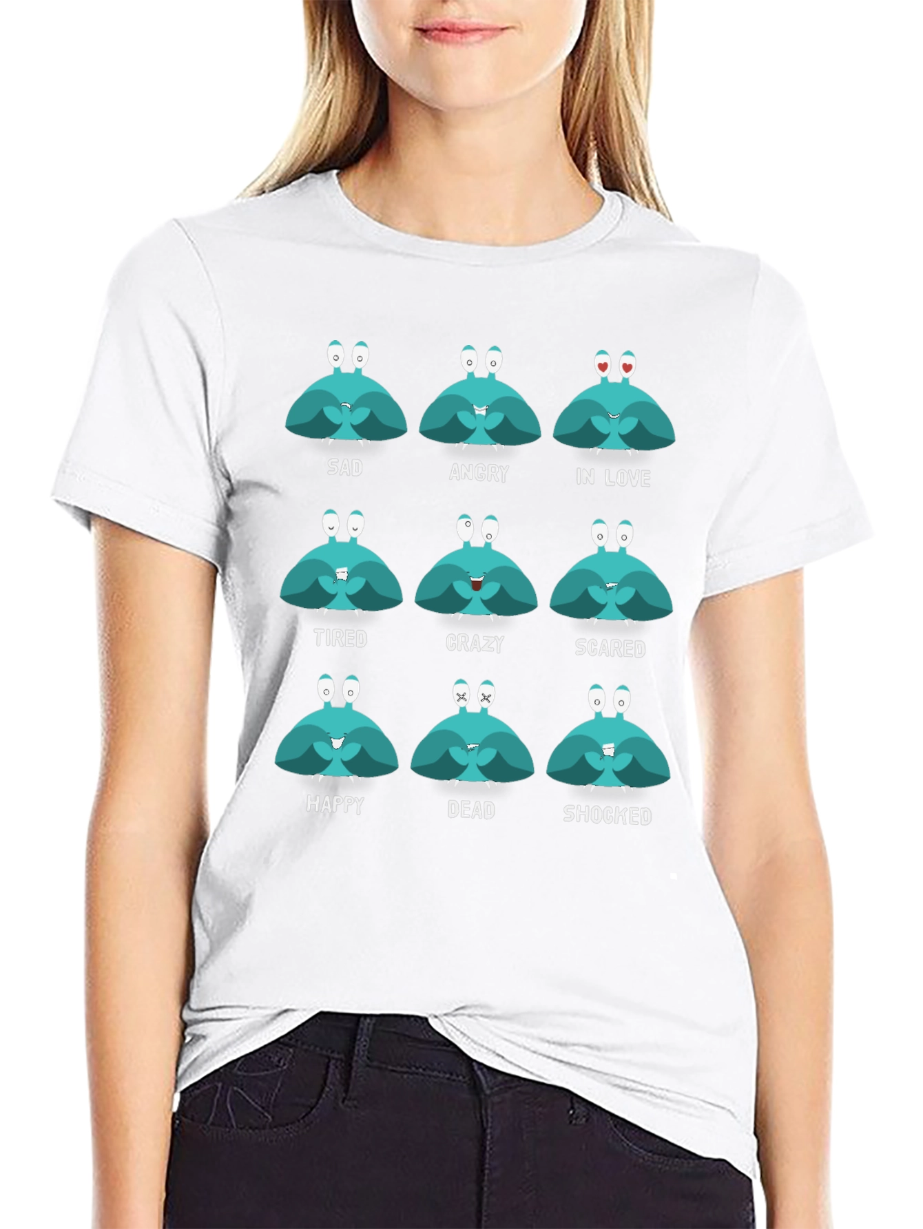 Funny Moods Crab Graphic Black T-Shirt