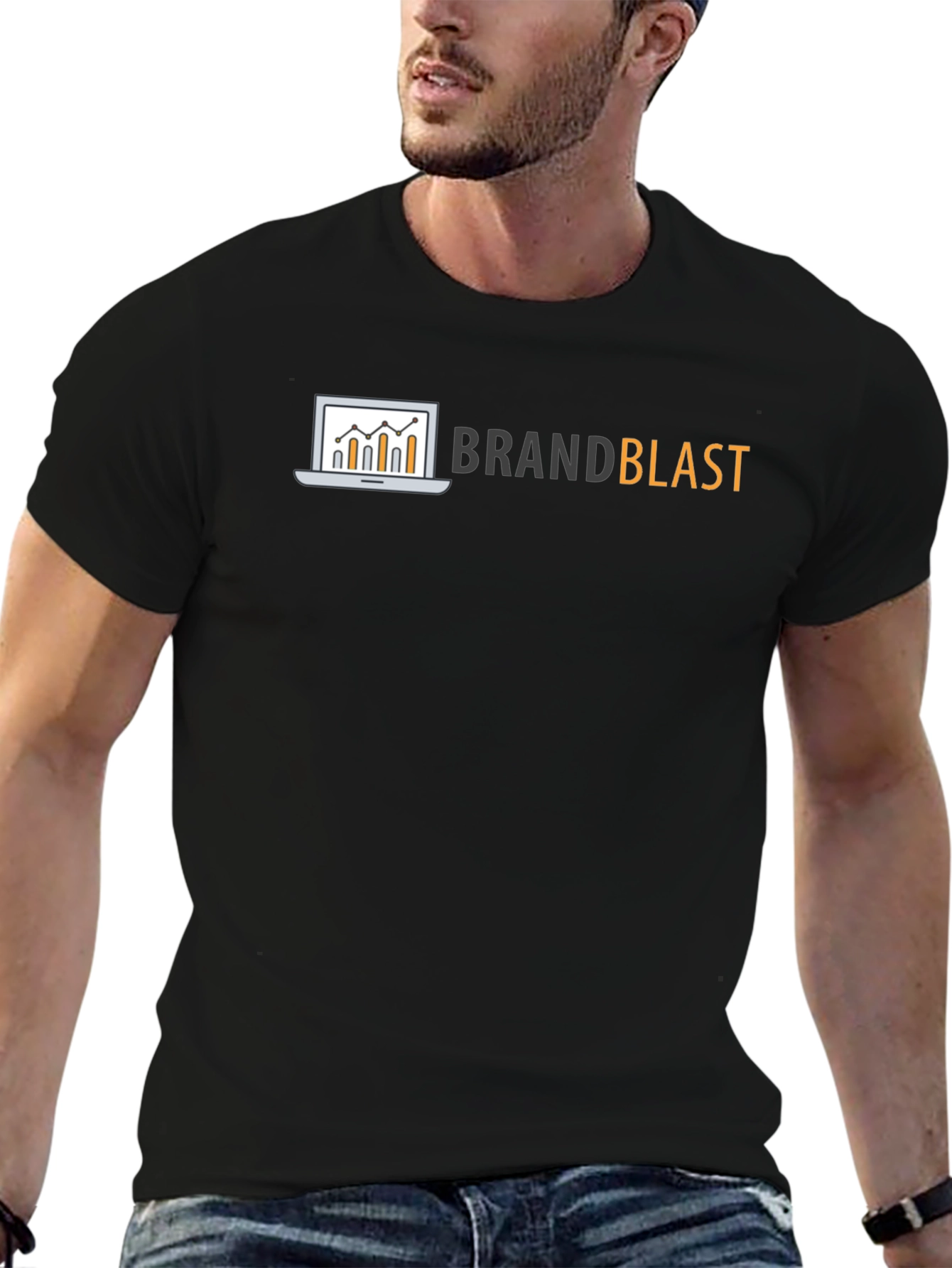 BrandBlast Graphic T-Shirt - Black Cotton Tee