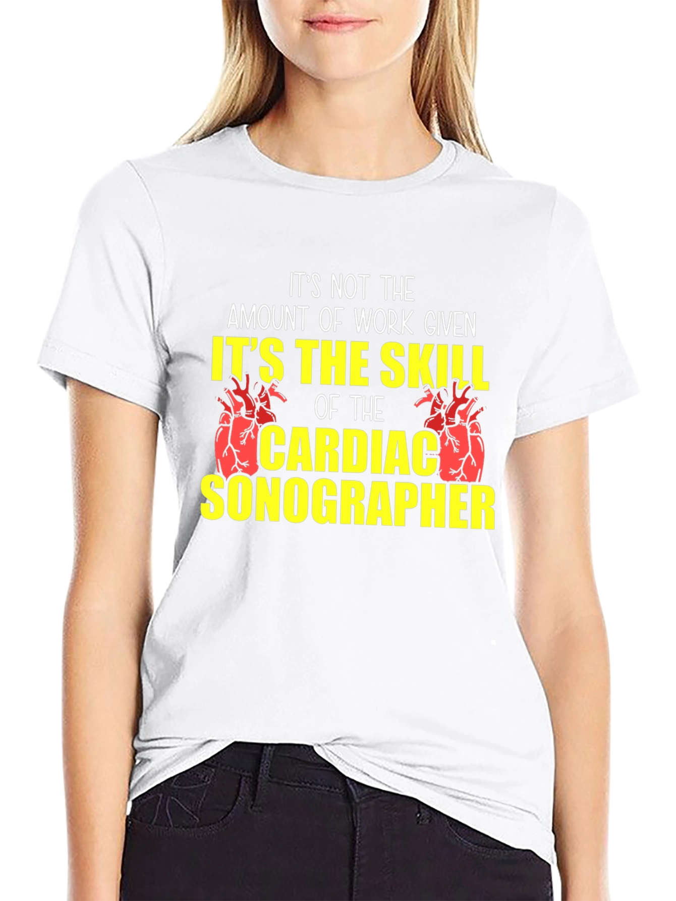 Cardiac Sonographer Skill T-Shirt - Black