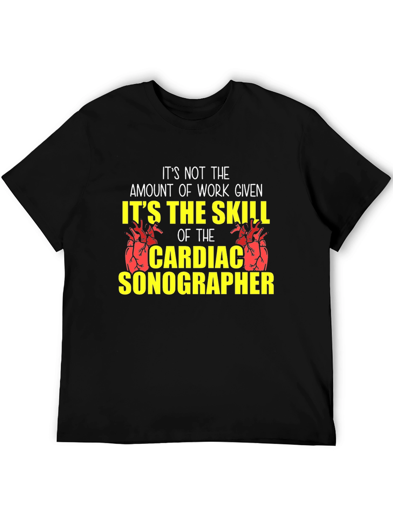Cardiac Sonographer Skill T-Shirt - Black