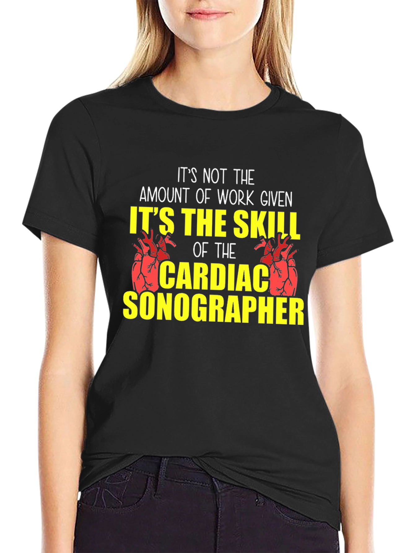 Cardiac Sonographer Skill T-Shirt - Black
