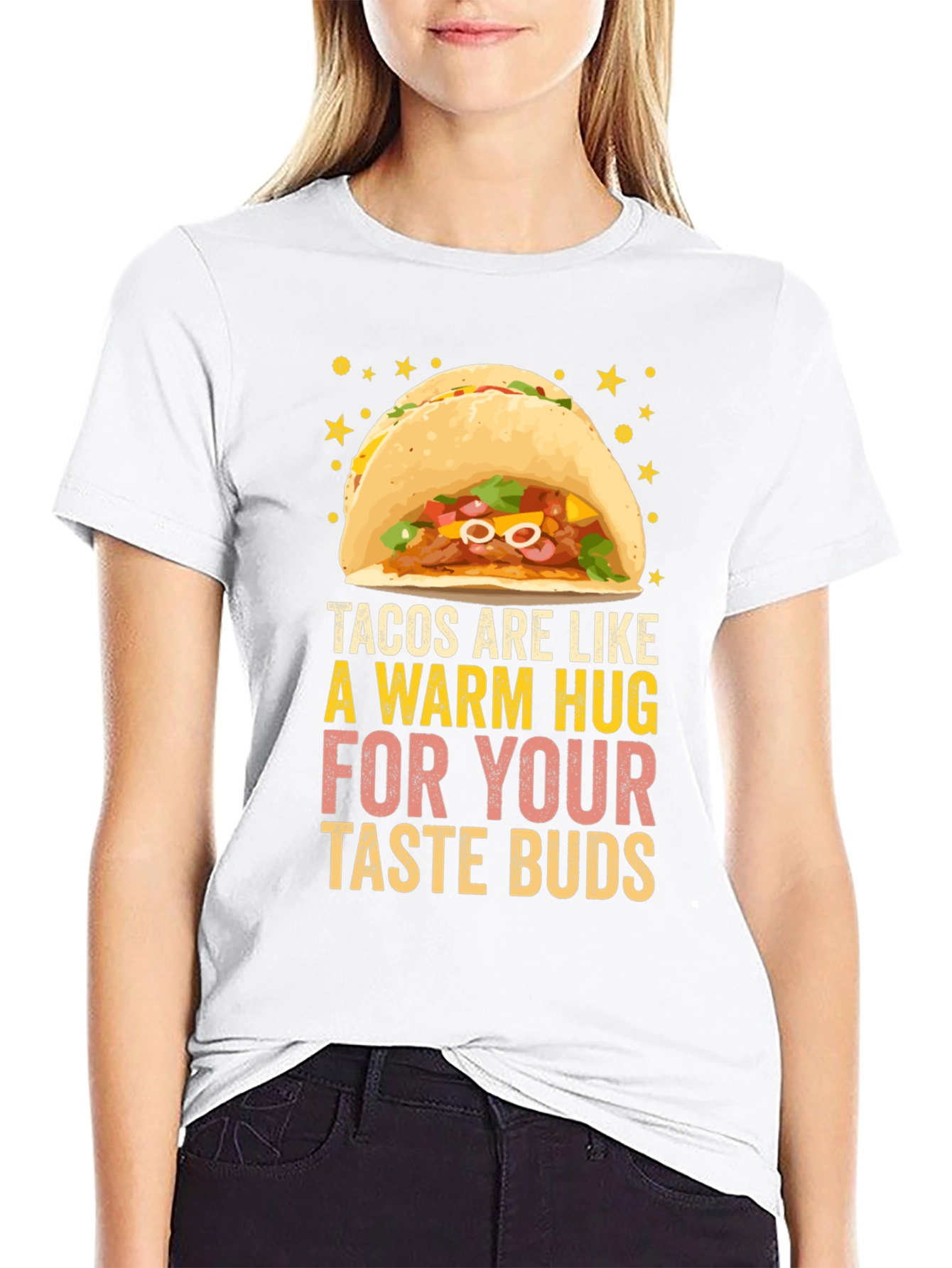 Tacos are Like a Warm Hug Funny Graphic T-Shirt