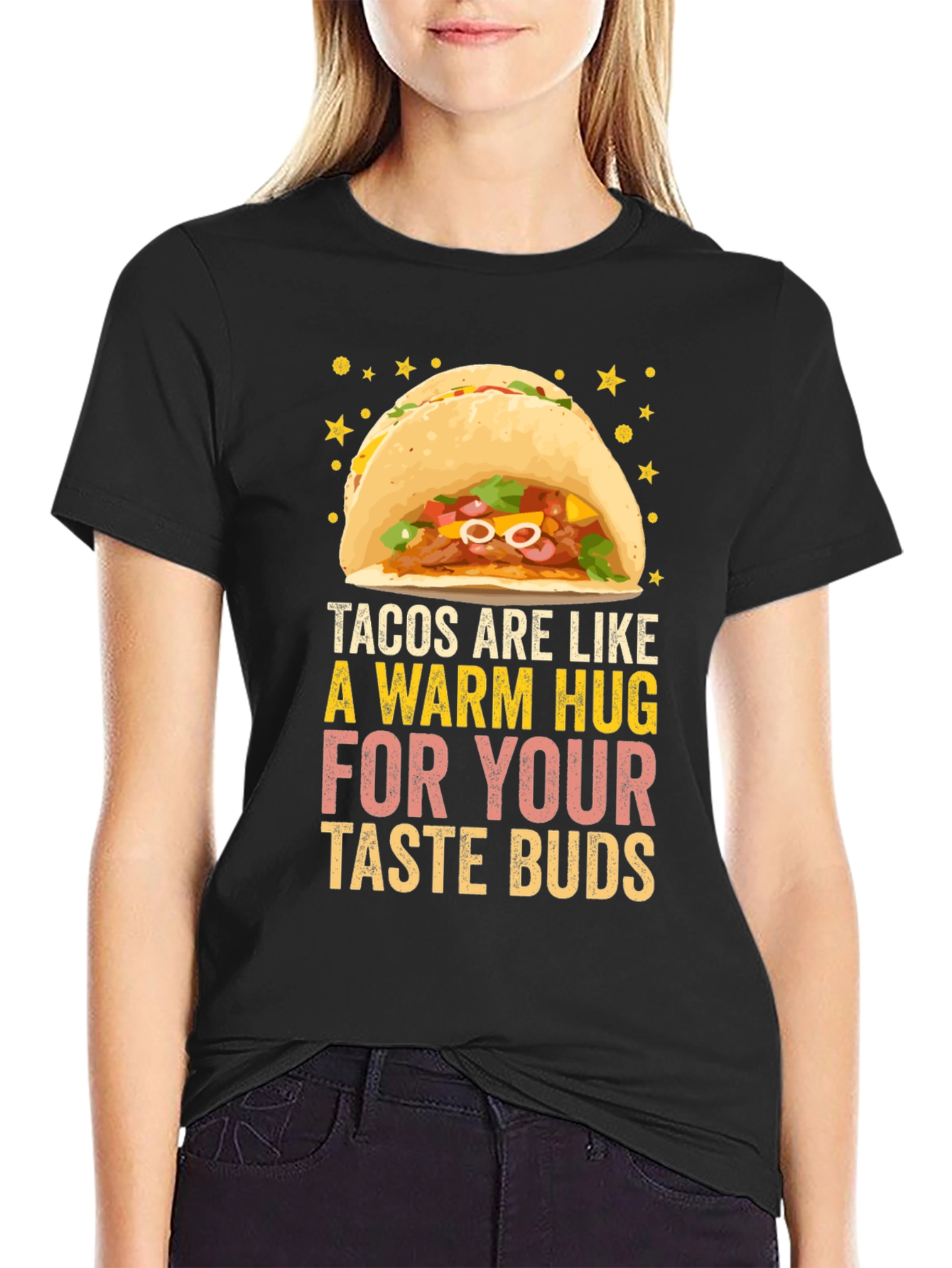 Tacos are Like a Warm Hug Funny Graphic T-Shirt