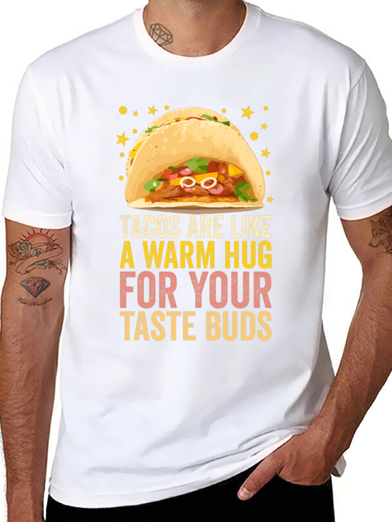 Tacos are Like a Warm Hug Funny Graphic T-Shirt