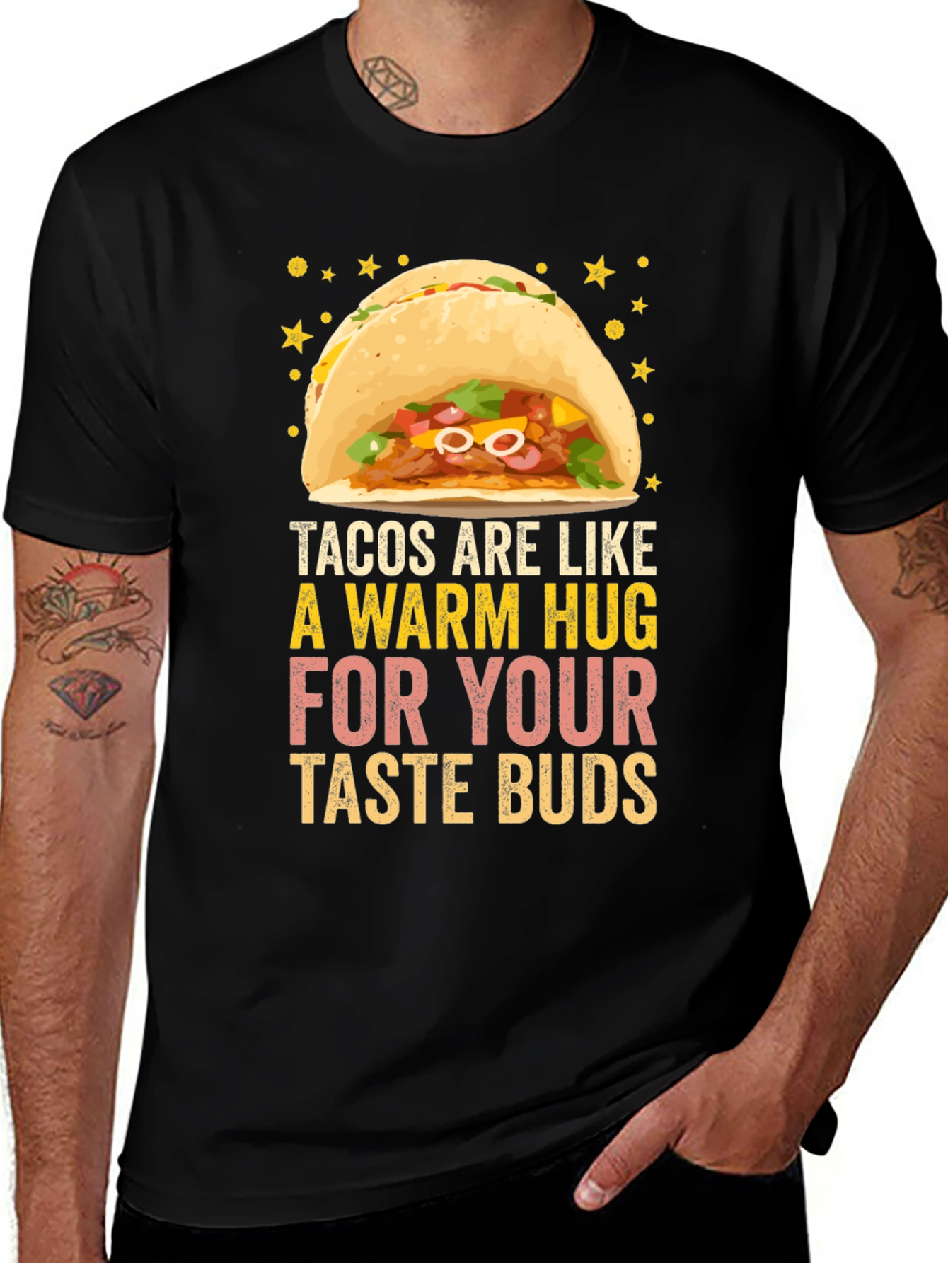 Tacos are Like a Warm Hug Funny Graphic T-Shirt