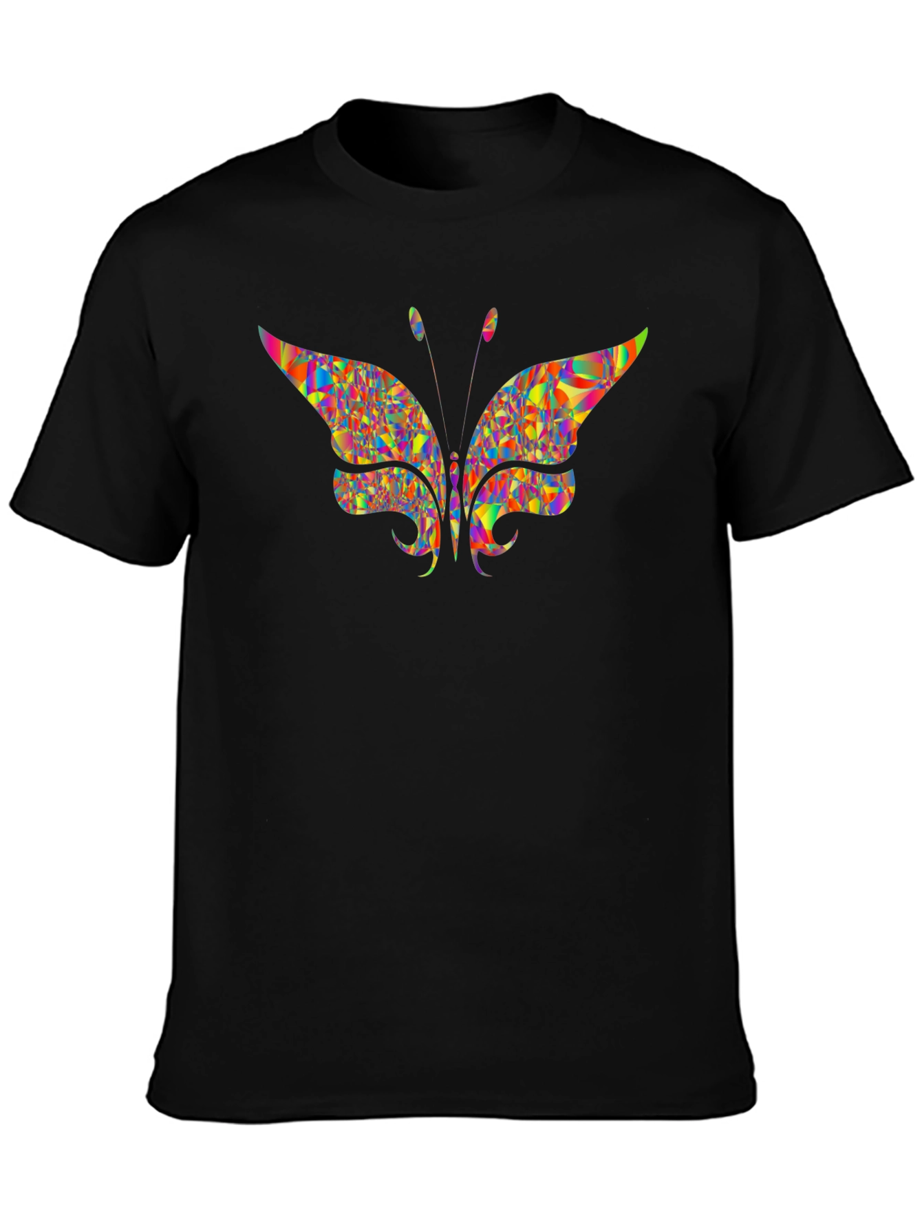 Butterfly Prism Graphic Black T-Shirt
