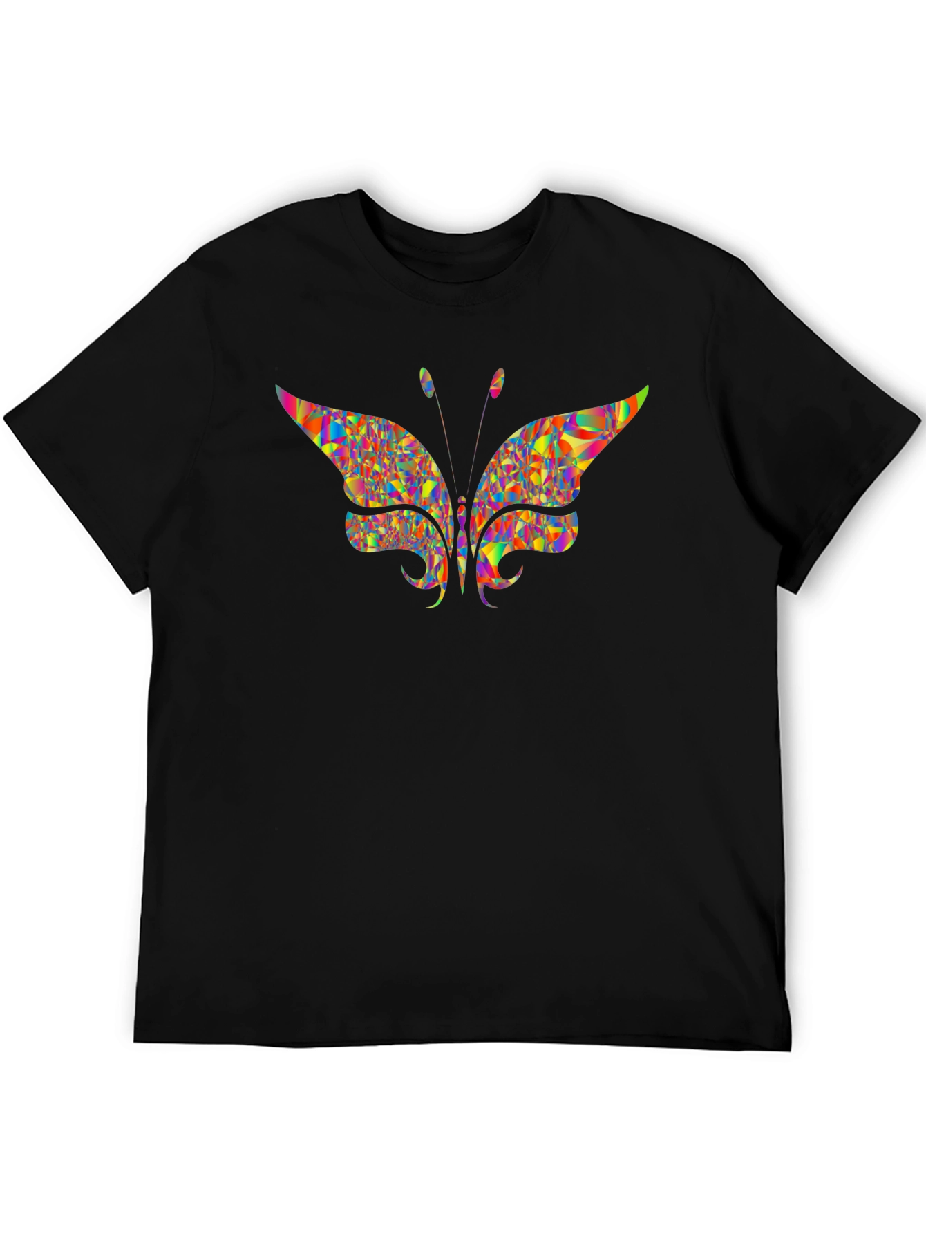 Butterfly Prism Graphic Black T-Shirt