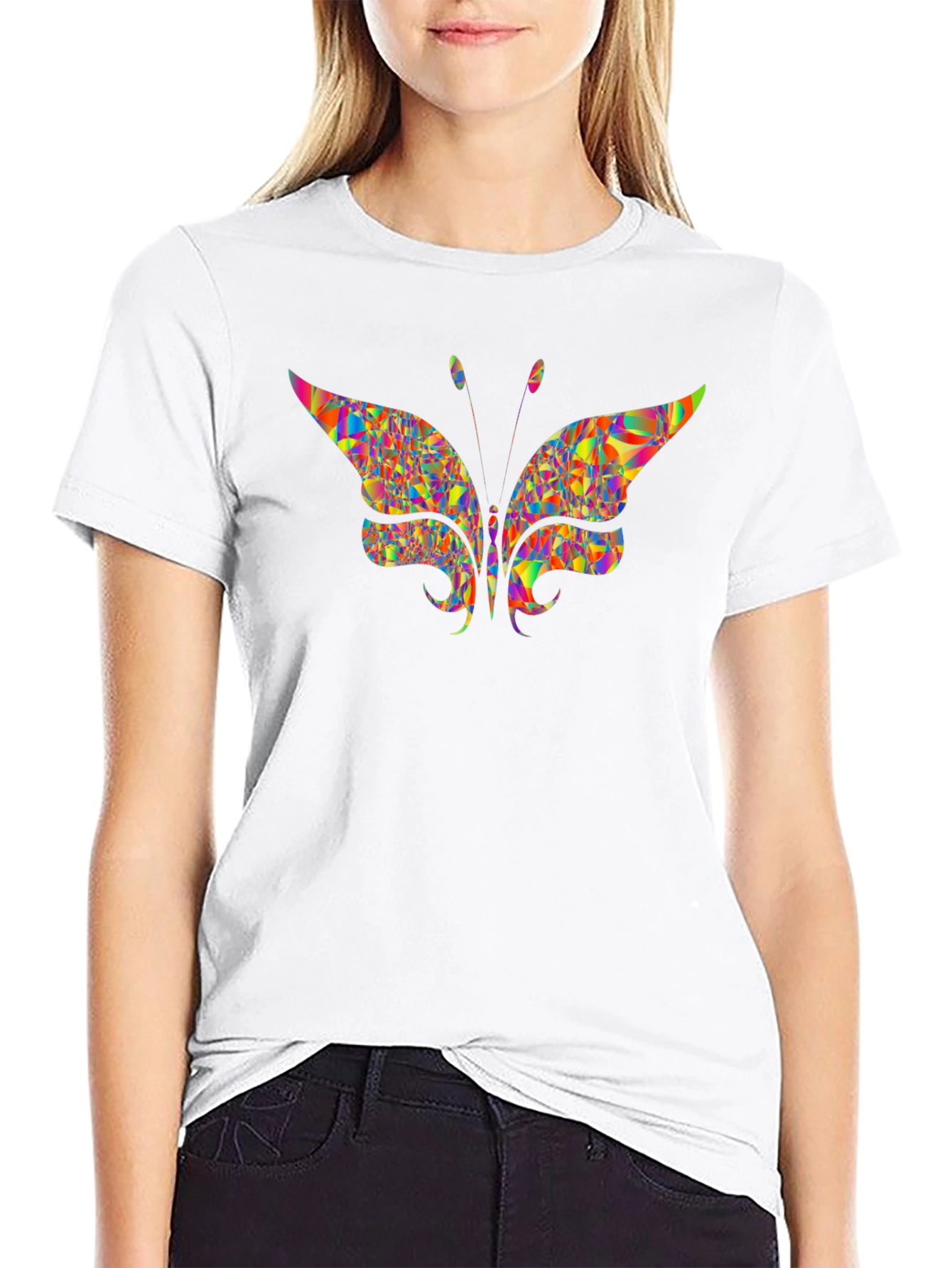 Butterfly Prism Graphic Black T-Shirt