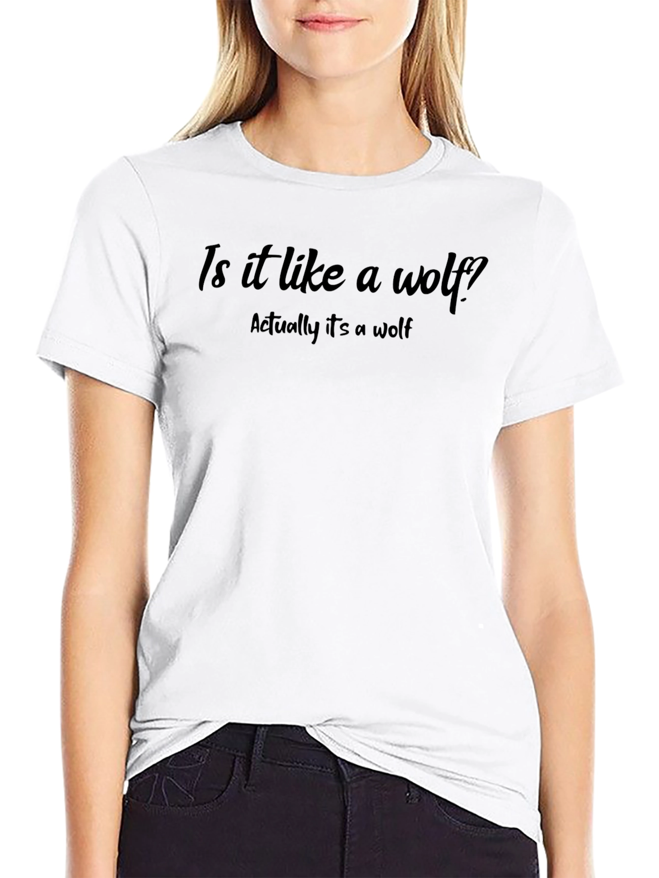 Is It Like a Wolf? Graphic Tee - Black