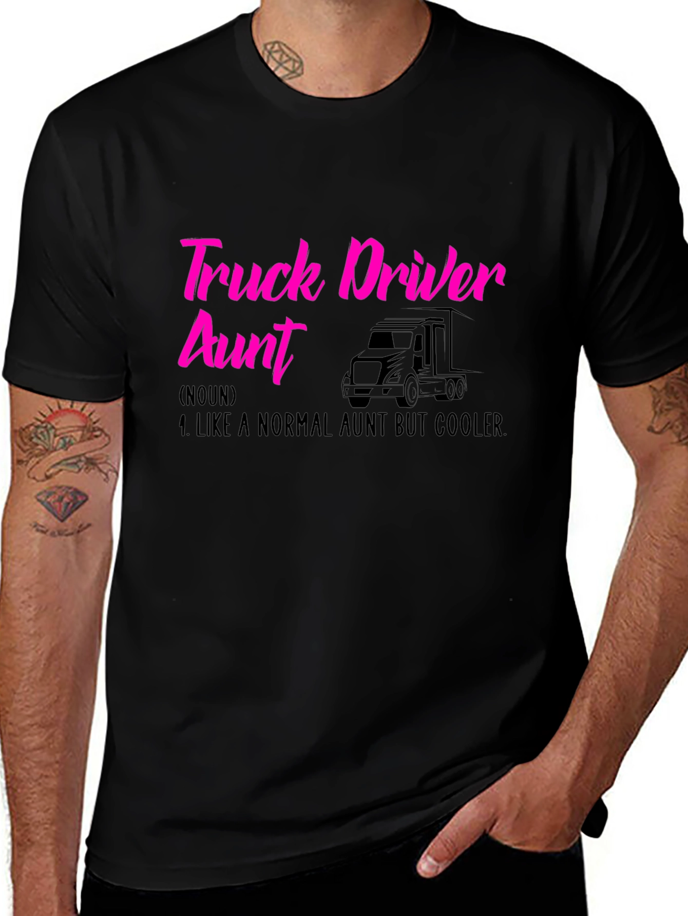 Truck Driver Aunt T-Shirt - Cool Auntie