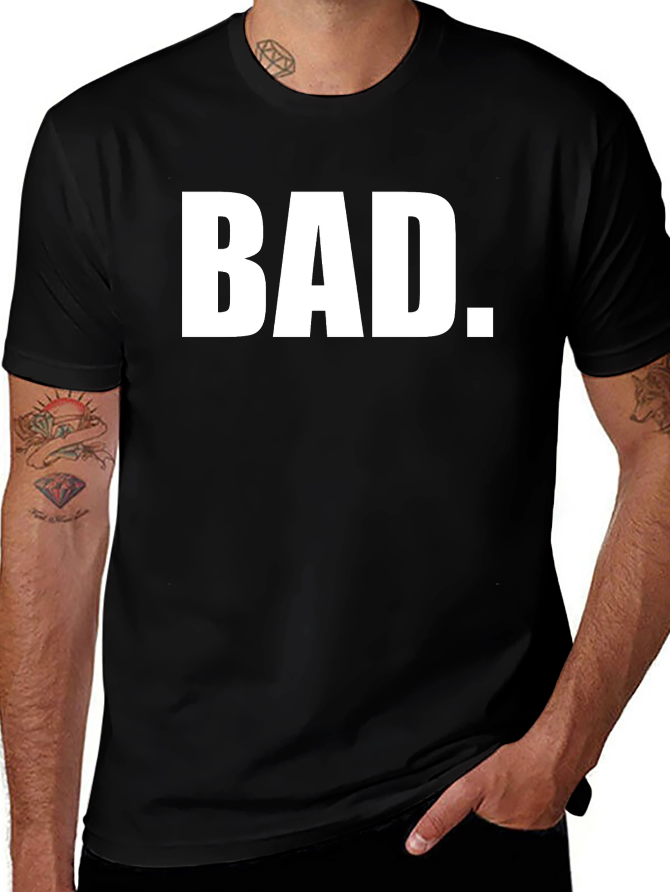 Mens BAD. Graphic Black T-Shirt