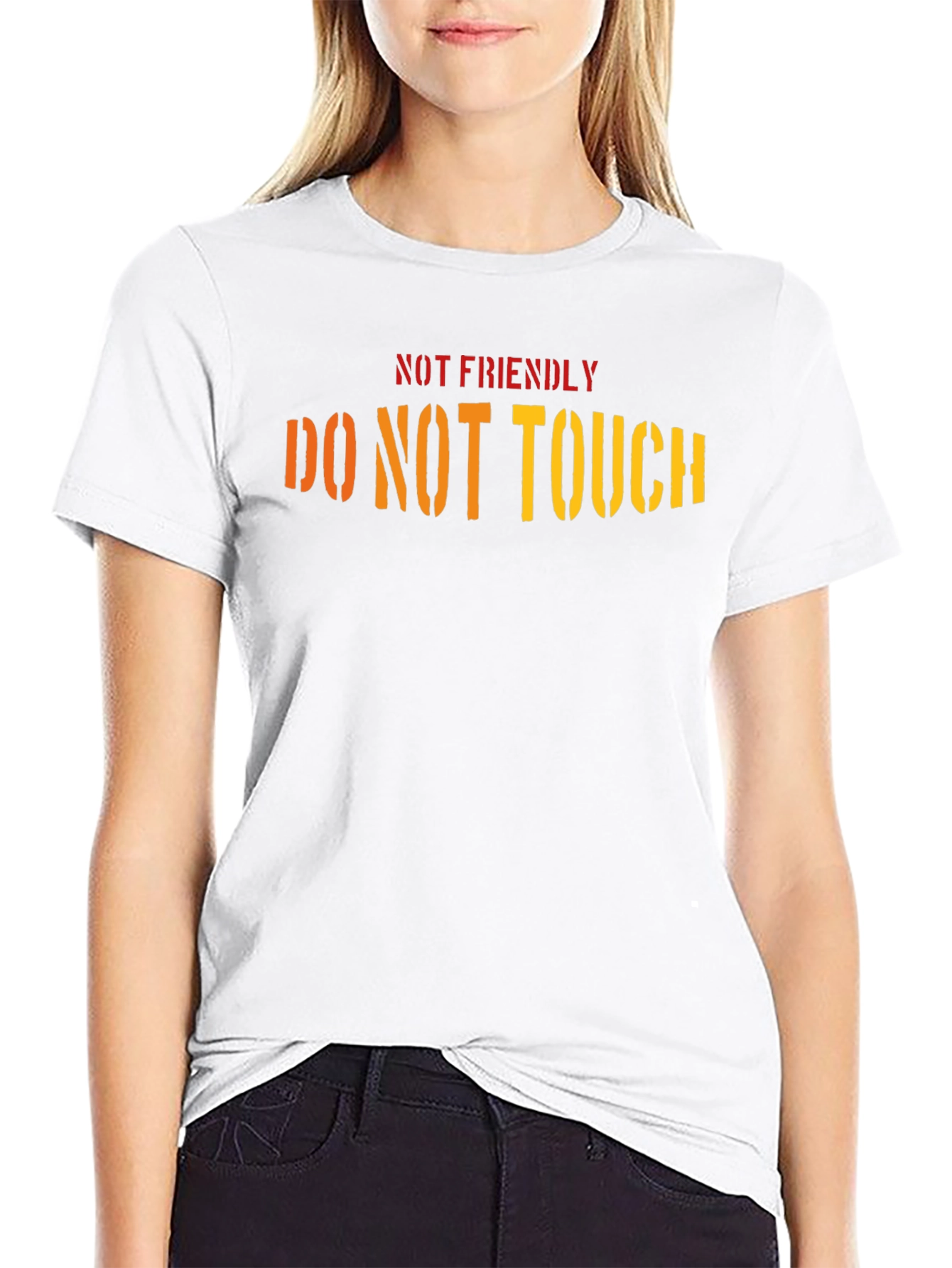 Not Friendly Do Not Touch Black T-Shirt