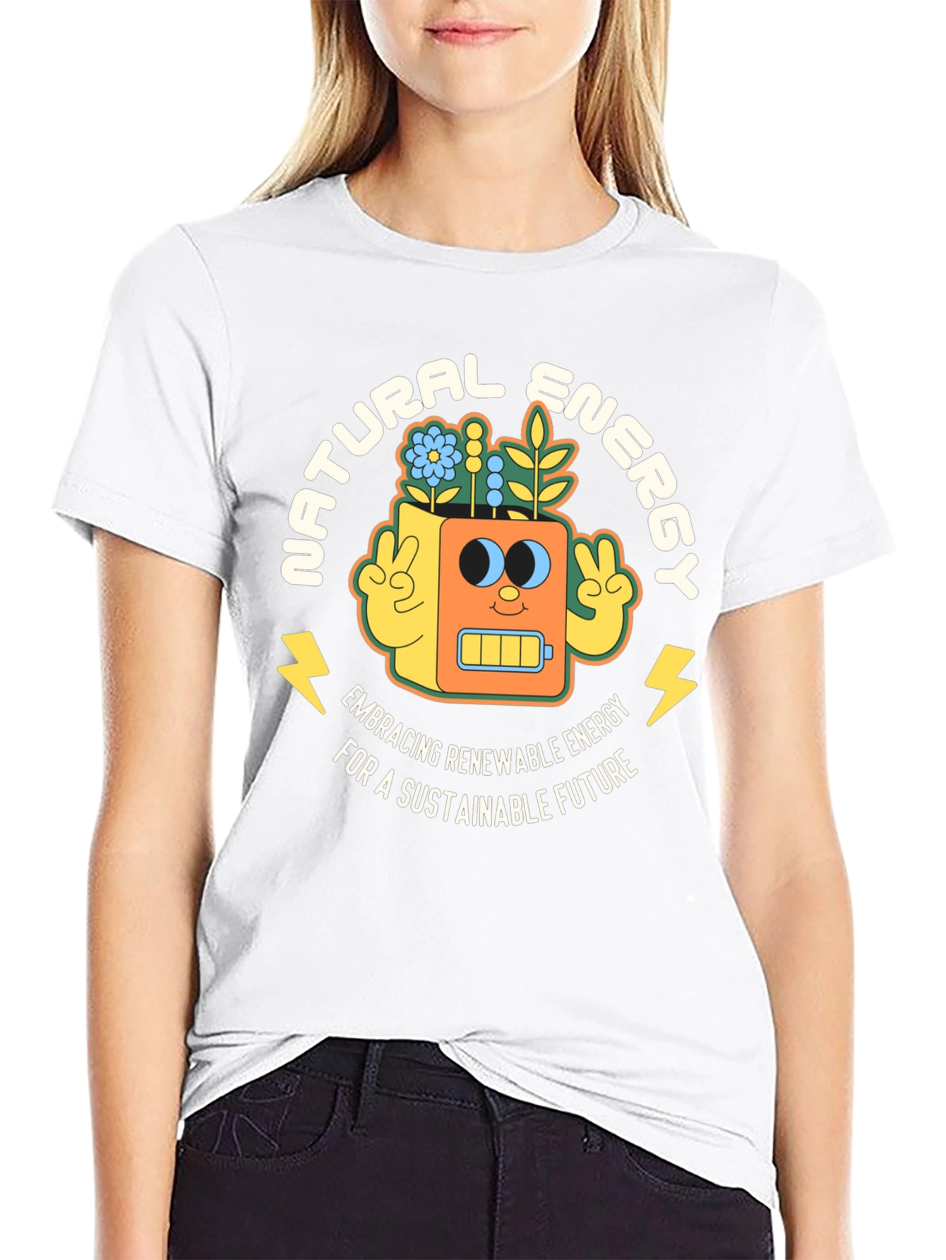 Natural Energy Graphic T-Shirt - Sustainable Future