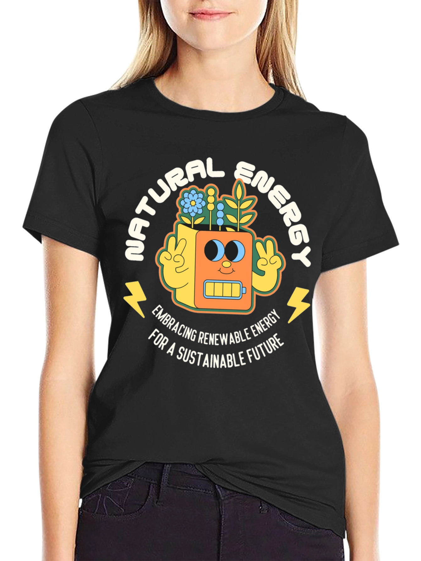 Natural Energy Graphic T-Shirt - Sustainable Future