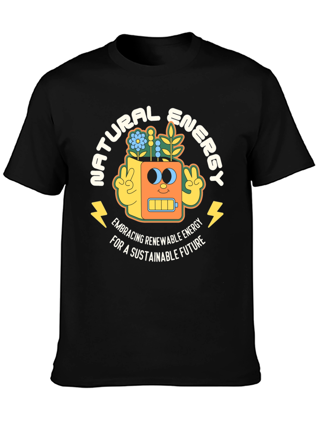 Natural Energy Graphic T-Shirt - Sustainable Future