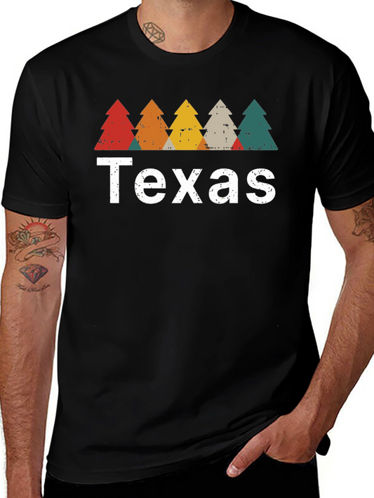 Texas Trees Retro Graphic Tee - Unisex Soft Cotton Shirt