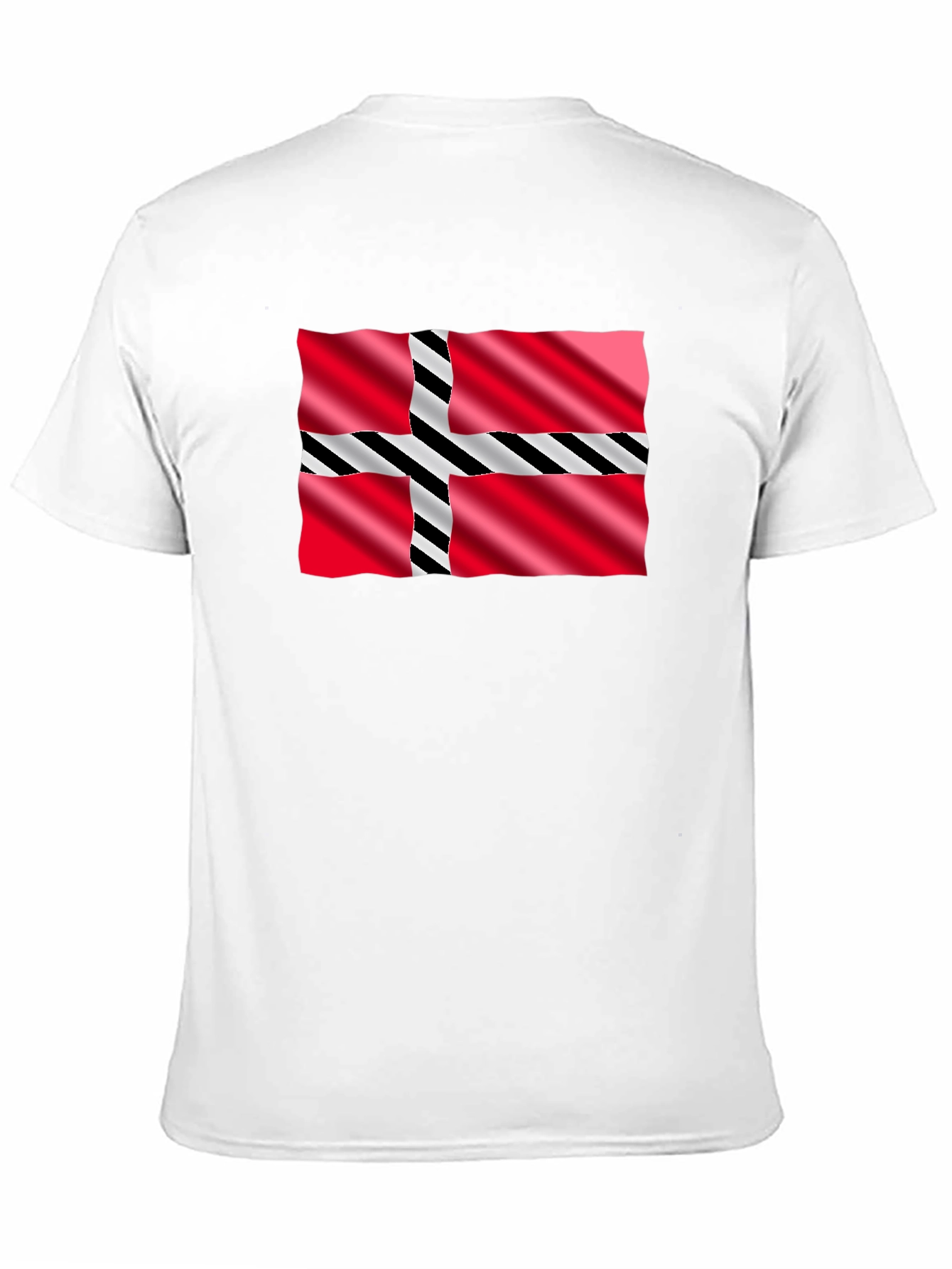 Nordic Flag Graphic Tee - Black Casual T-Shirt