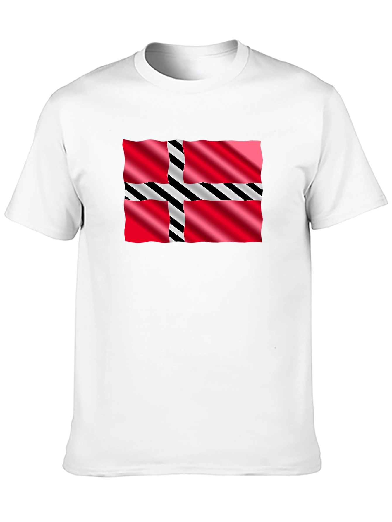 Nordic Flag Graphic Tee - Black Casual T-Shirt
