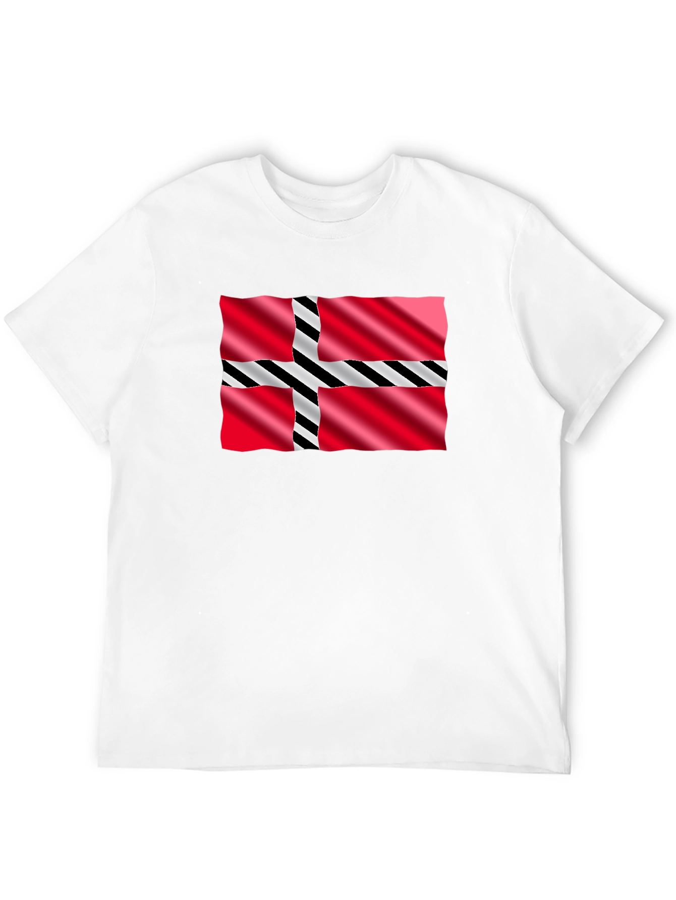 Nordic Flag Graphic Tee - Black Casual T-Shirt