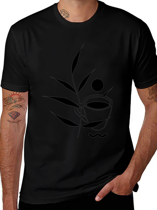 Minimalist Coffee Cup Graphic T-Shirt