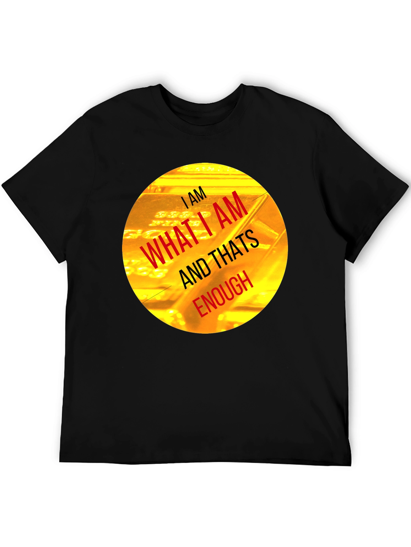 I AM Enough Graphic Tee - Black Crew Neck