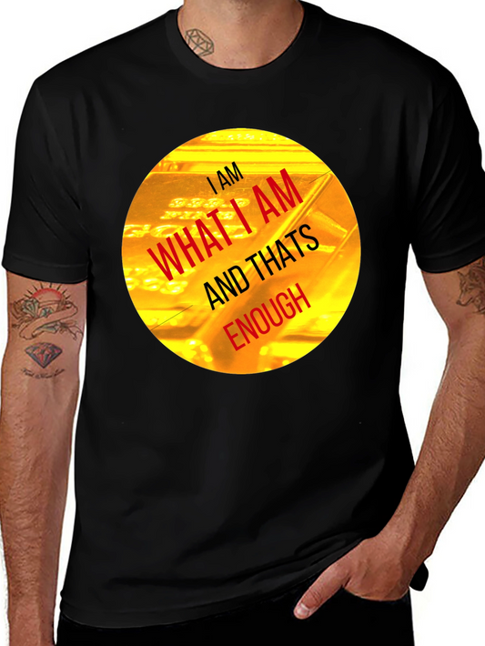 I AM Enough Graphic Tee - Black Crew Neck