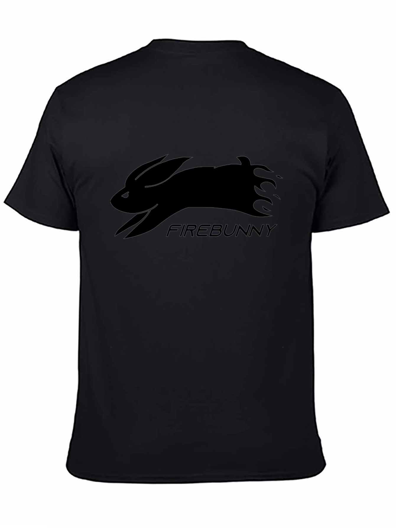 FireBunny Graphic T-Shirt - Sleek Black Cotton Tee