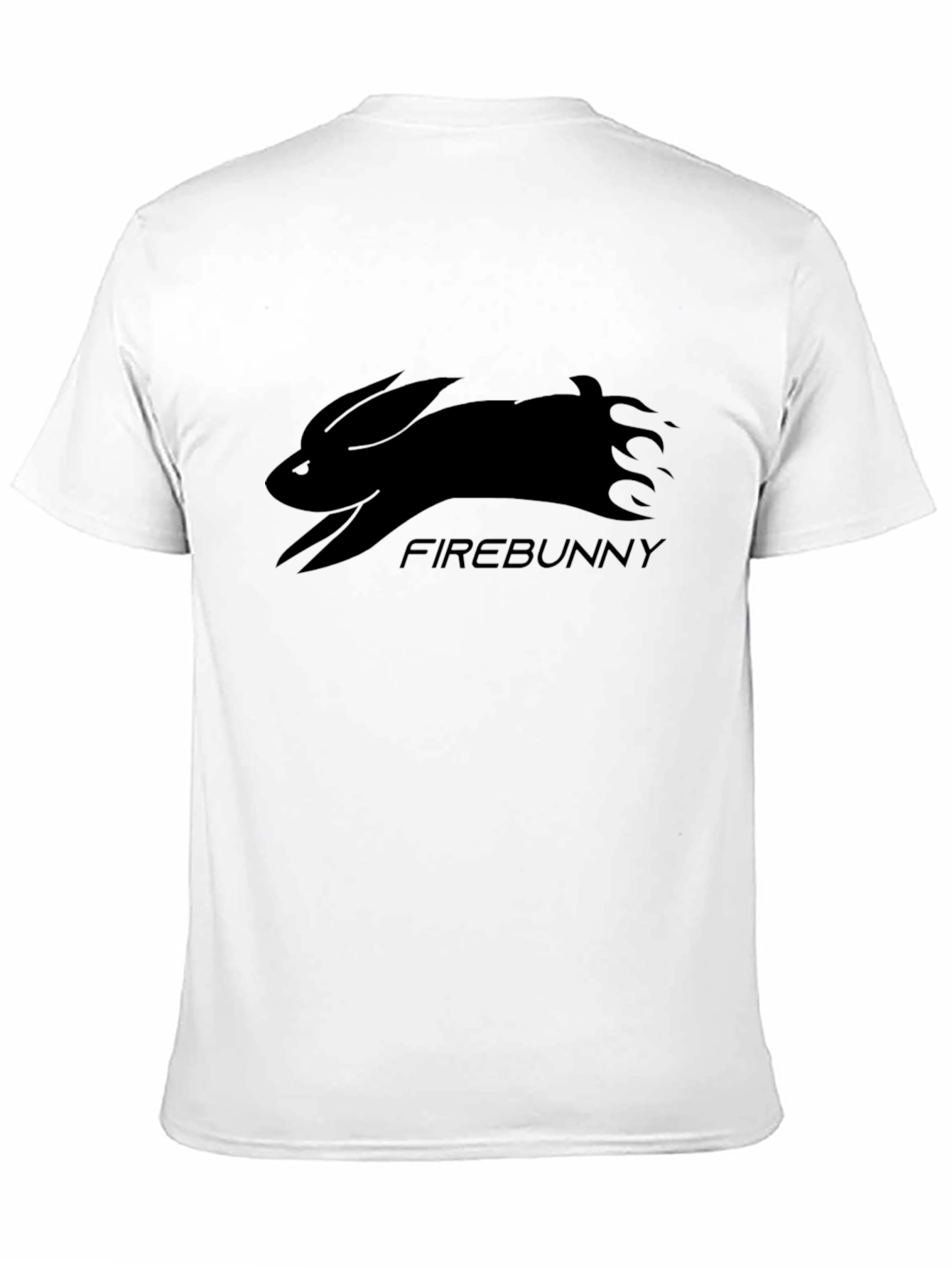 FireBunny Graphic T-Shirt - Sleek Black Cotton Tee