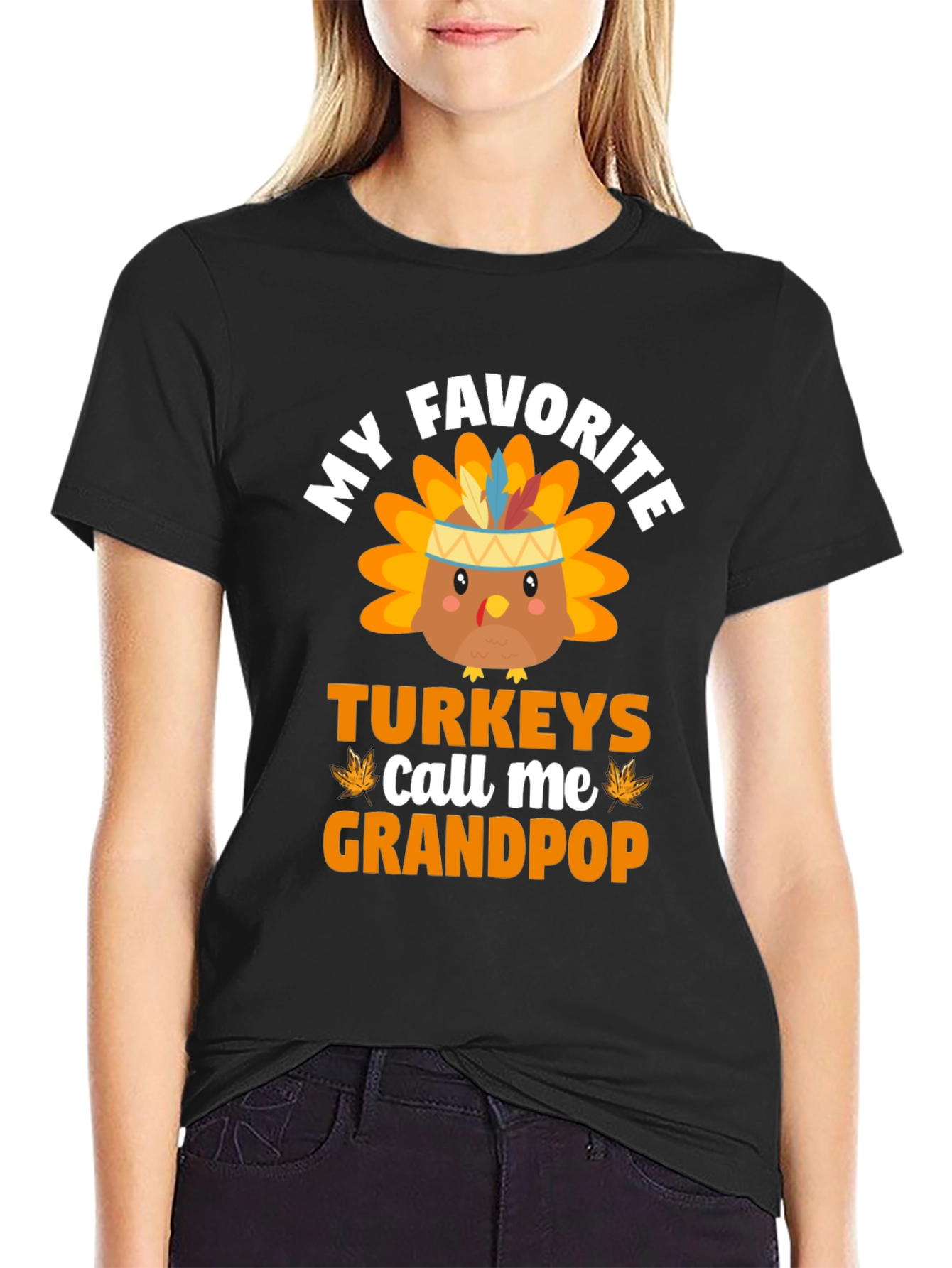 My Favorite Turkeys Call Me Grandpop Thanksgiving T-Shirt
