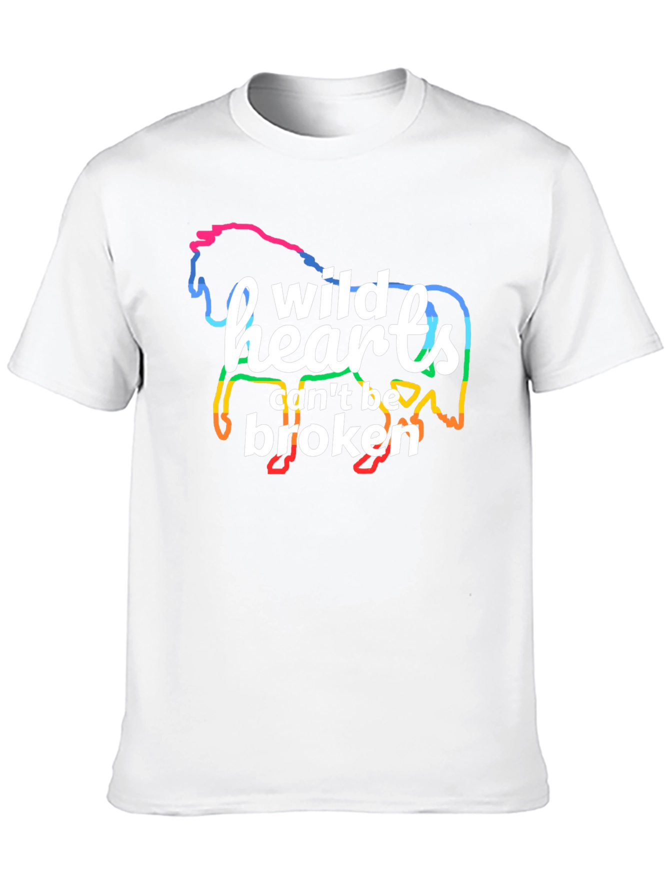 Wild Hearts Horse Graphic T-Shirt - Black