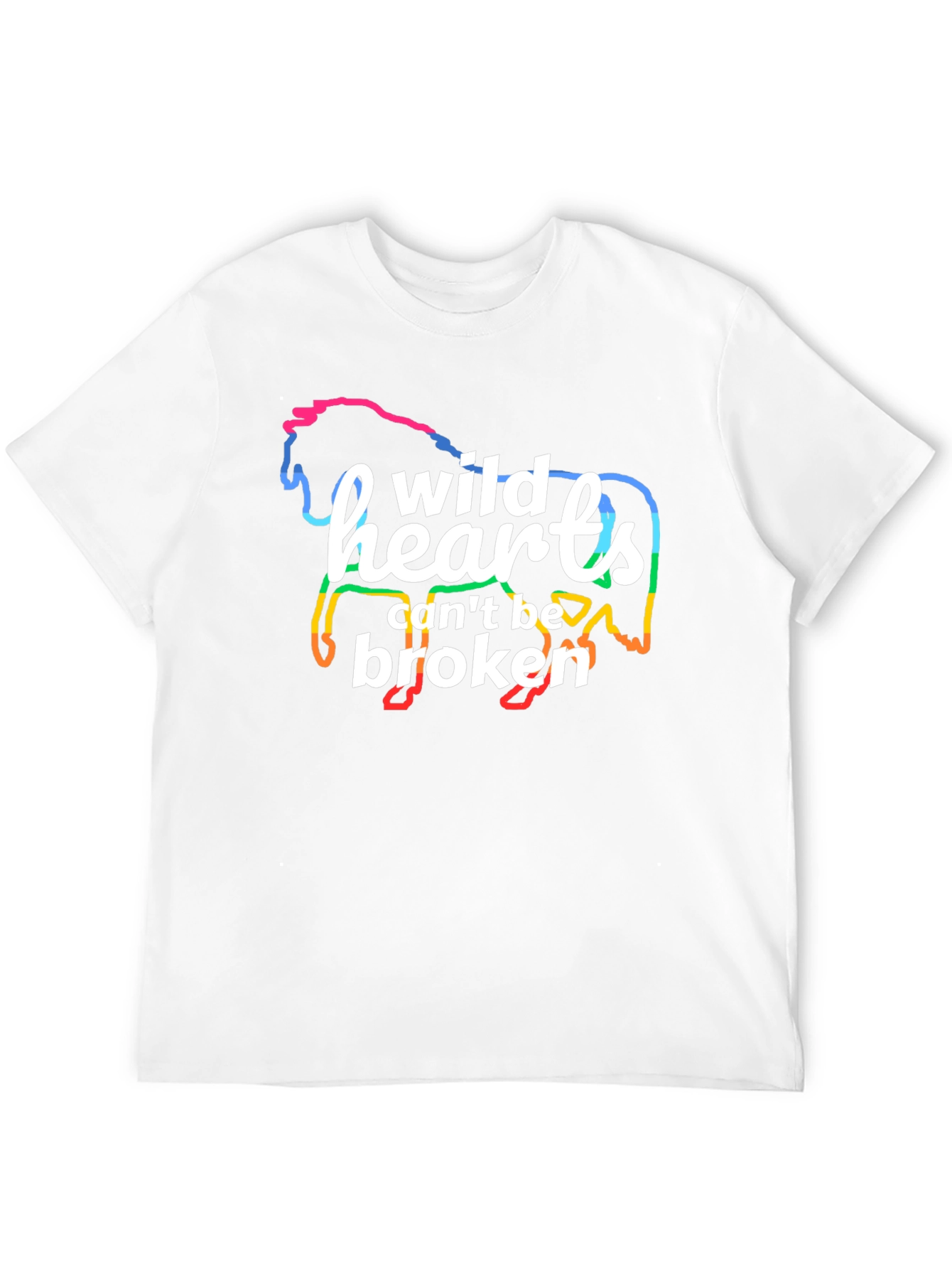 Wild Hearts Horse Graphic T-Shirt - Black